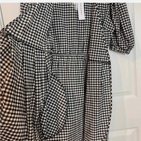 TOPSHOP NEW Gingham Wrap Tulip Dress - Picture 6 of 7